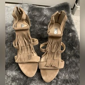 INC International concepts suede tassel heels